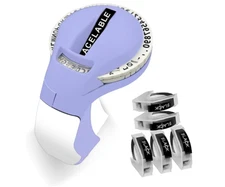 Embossing Label Maker Machine w/ Tapes, Portable Retro Mini Writer, 5 Rolls