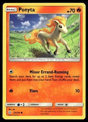 2019 Sun & Moon Cosmic Eclipse Ponyta Basic/UNplayed #23