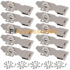 10x 4" inch Zinc Plated Safety Hasp and Staple for Gate Door Cabinets Lock