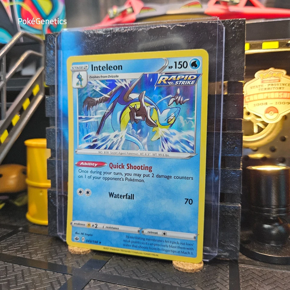 Inteleon Chilling Reign Holo Pokémon TCG 043/198 Sword & Shield SWSH06 Rare - Image 2 of 4