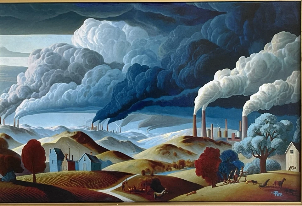 Lucien Poe – Original Oil Painting on Canvas (2024) - Gallery Brushed Gold Frame - Image 2 of 3