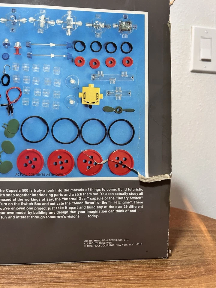 1978 Vintage Capsela 500 Construction Set - Motorized STEM Toy - Image 4 of 4