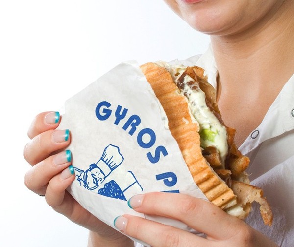"Gyrosbeutel Bedruckt \"Gyros Pita\", 16X16 Cm, Kraftpapier, 4000 StüCk"-image