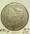 1890 Morgan Silver Dollar - "Very Fine Condition"