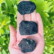 3Pcs Raw Rough Lava Volcano Chunk Healing Crystal Mineral Specimen Rock Decor