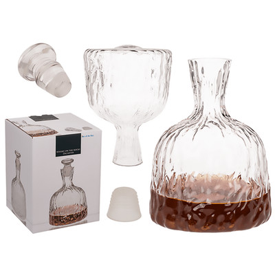 Whisky Dekanter Luftdicht Rum Brandy Wein Schnaps Alkohol On the Rocks Karaffe 1,3L