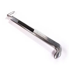 Cherry Picker Charcoal Tongs with Rubber Handle - Long, Durable Metal Tongs with