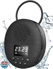 Shower Radio Speaker with Bluetooth 5.0, AGPTEK Waterproof Wireless Bathroom 