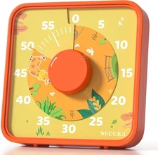 7.5-Inch Animal Timer, 60-Minute, Magnetic (Orange)