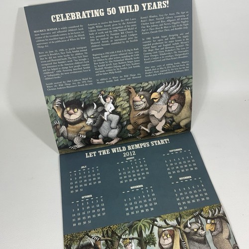 Calendario Celebrazione 50 Anni Selvaggi MAURICE SENDAK 2013 NOS così com'è - Foto 3 di 12