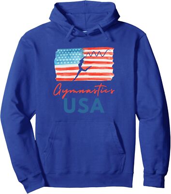 Gymnastics USA Support The Team Gymnastics Custome Unisex Hooded Sweatshirt