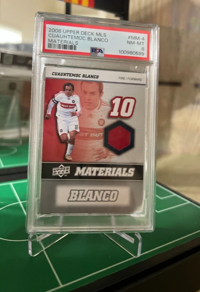 Parche usado para juegos 2008 cubierta superior MLS Cuauhtémoc blanco materiales mm-4 PSA 8 casi nuevo-como nuevo Foto 2 de 4
