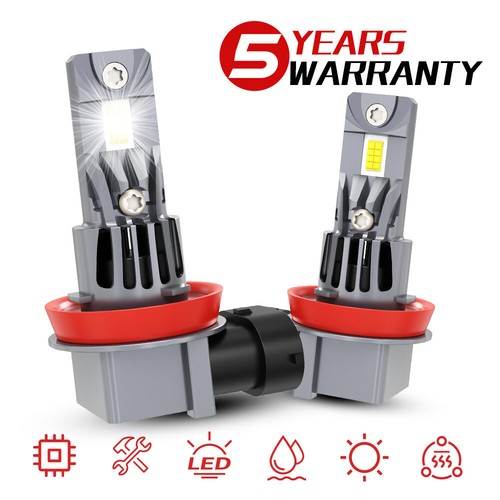 H11 H8 H9 LED Headlight High or Low Beam Bulbs 360000LM 6500K Xenon White 2Pcs