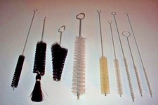 9 x Piece Pc Round NYLON BRUSH SET Tube Pipe Cylinder Bores Cleaning Kitchen