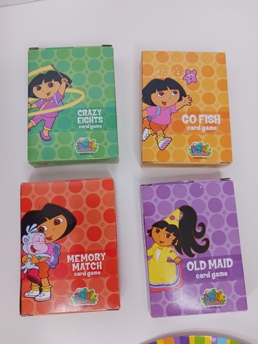 2006 Dora The Explorer Wooden Game box-Checkers, Dominos, Bingo, Old Maid - Picture 4 of 19