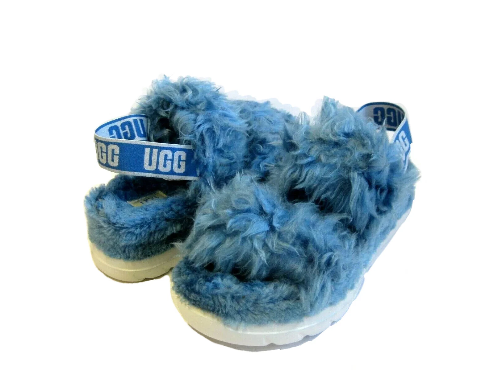 UGG FLUFF SUGAR SANDALO DONNA BLU US 11 UK 9 2EU 41