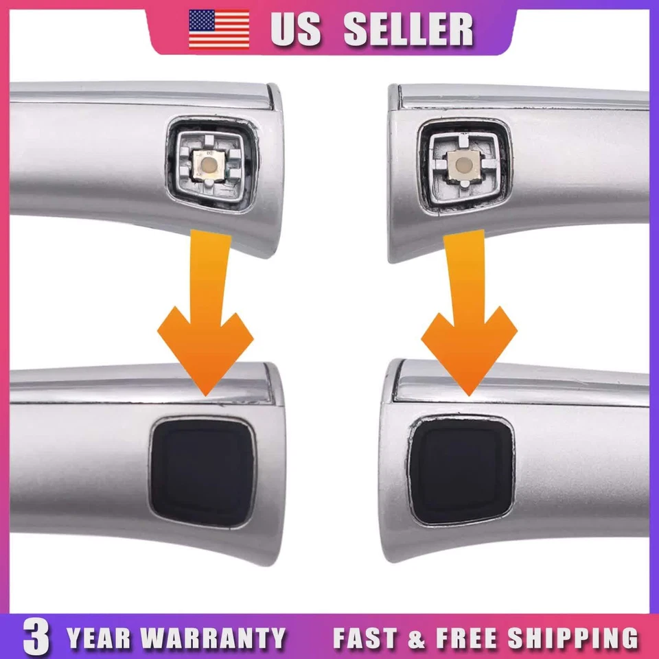 2x Keyless-Go Door Handle Button Cover Cap Fits for Mercedes-Benz W220 R230 C215 Foto 2 de 4