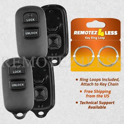2 for Toyota Celica Highlander RAV4 Keyless Remote Car Key Fob Shell Case 2b