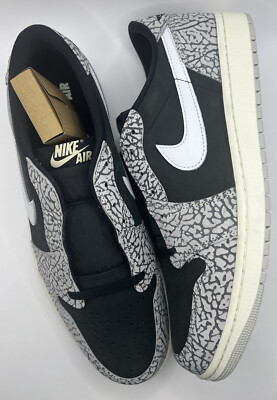 Size: 13 us (m) Air Jordan 1 Low Retro OG “Black Cement” | eBay