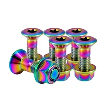 M8 Bolt Rison Titanium Sprocket Bolts and Nuts Kit Dirt Bike Bolt  Lock Nut 6PCS