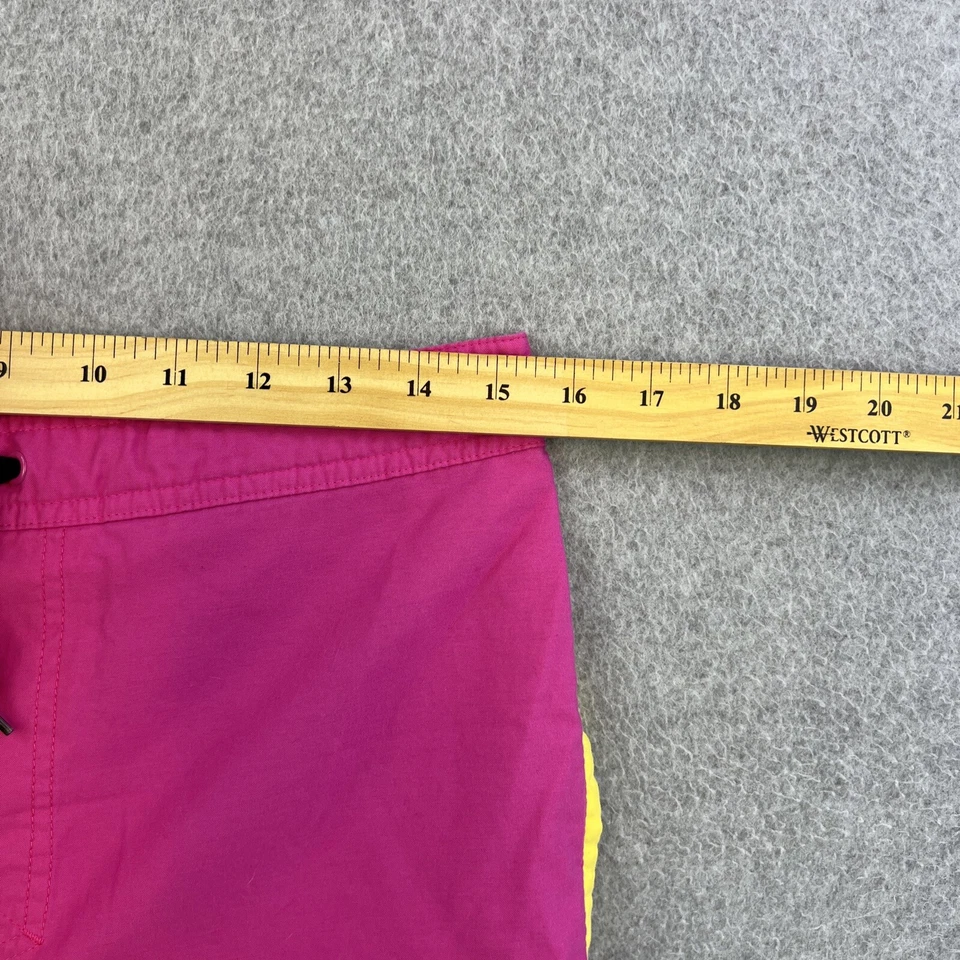 Bermuda de natação Neff masculina média rosa amarela cordões bolsos de corte - Imagem 2 de 4