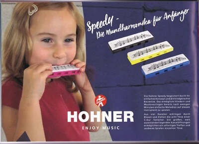 HOHNER SPEEDY Hohner Mundharmonika Speedy für Anfänger *NEU*mit Beutel+Pflege+Serviceanleitung