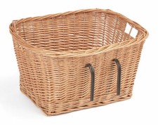 Fahrradkorb Einkaufskorb Weide für Lenker eckig 45 cm