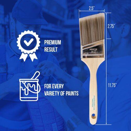 48PK 2.5"Angle House Wall,Trim Paint Brush Set Home Exterior or Interior Brushes - Picture 2 of 7