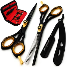 Professional Hair Cutting Scissors Barber Thinning Shears Hairdressing Salon Set