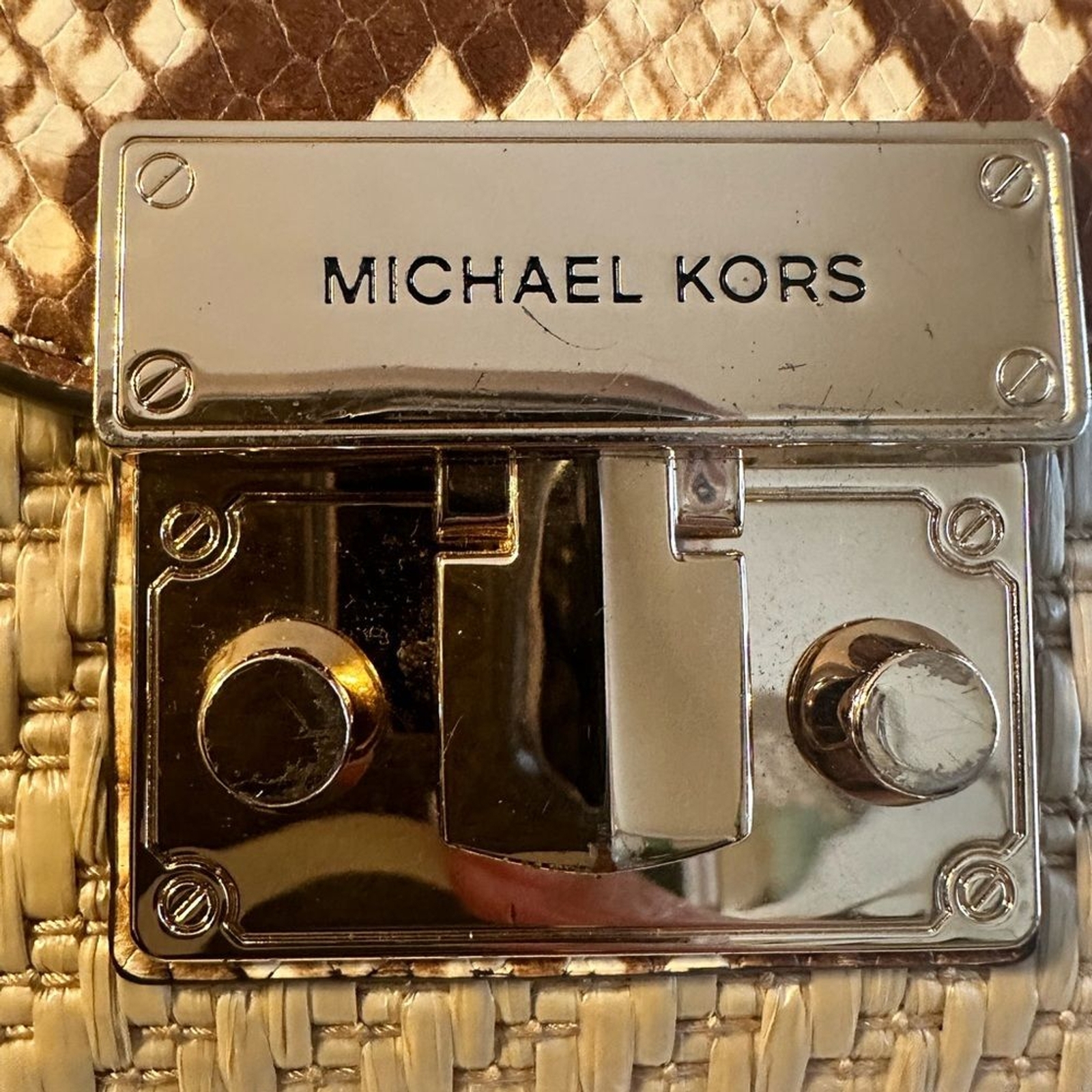 Michael Kors Straw Python Capsule Rose Bag. Pre-l… - image 6