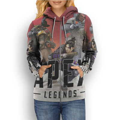 Apex Legends Hoodie Fullprint Hoodie Zipper Polyester