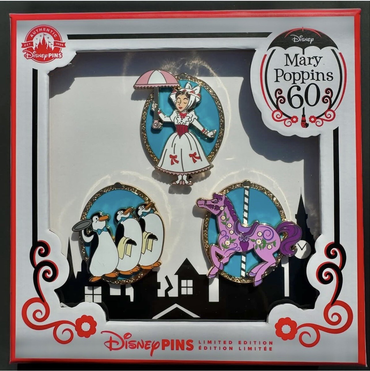 ディズニー　メリーポピンズ　60周年限定　ピンバッジ ディズニー メリーポピンズ 60周年限定 ピンバッジ - メルカリ