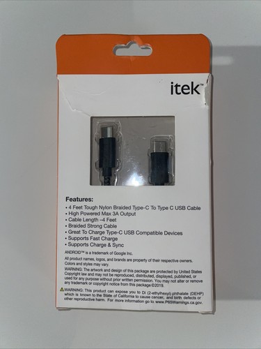 Itek High Speed Charging Type-C to Type-C Cable (26B) - Picture 2 of 2