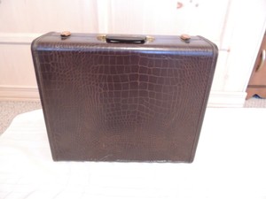 vintage leather suitcase ebay