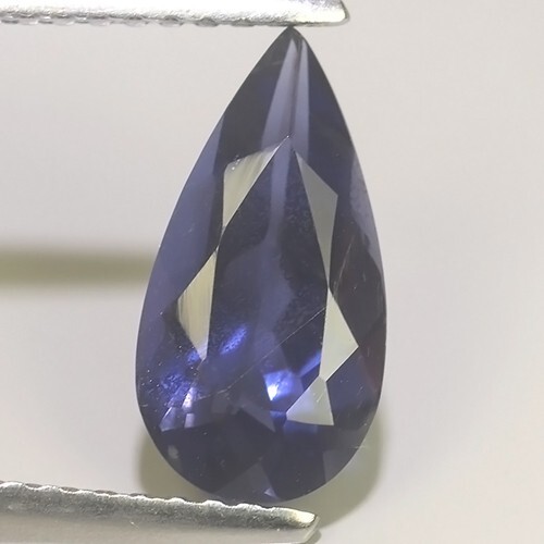 💕100 % NATÜRLICH 1,35 kt SCHÖNE NATÜRLICHE IOLITH BIRNENFORM - REF VIDEO. - Bild 1 von 2