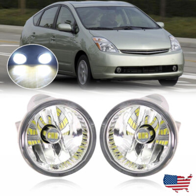Pair Front LED Fog Lights Lamps For Toyota Prius 2004 2005 2006 2007 2008 2009