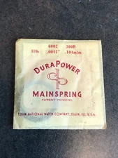 Elgin Factory DuraPower Mainspring for 8/0s No. 6002 - Alloy
