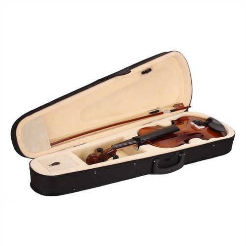4/4 Full Size Akustik Violine Geige Set für Anfänger mit Tragetasche/Bogen/Harz - Bild 17 von 22