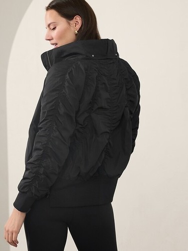 Athleta L Large Jetset Bomber Jacket Black NEW! #818839 - Picture 6 of 8