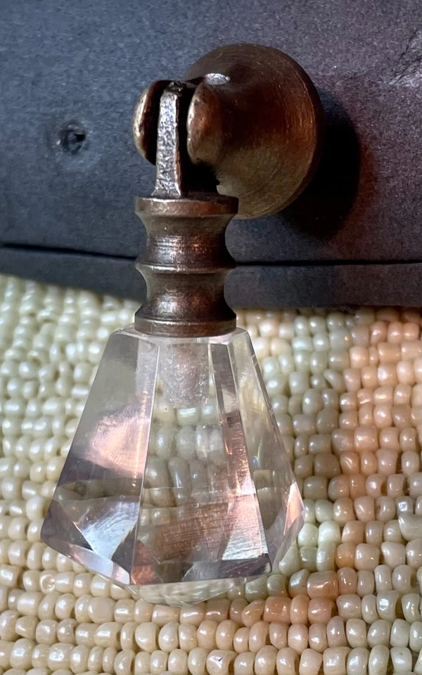 Викторианский Каплевидный Ящик Ручка для Вытягивания Ручка Ручка Стекло Латунь Винтажный Финиал Разрыв - Изображение 2 из 4