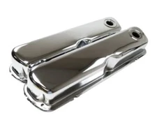 Ford SBF 1962 & Up 260-351W 5.0 V8 Chrome Steel Valve Covers 3 1/2in Tall