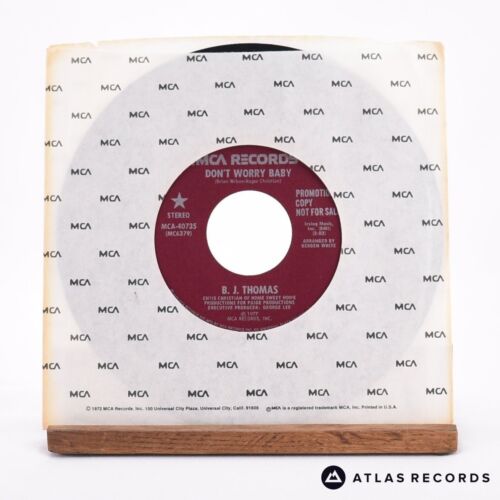 B.J. Thomas - Don't Worry Baby - Promo 7" Vinyl Record - VG+/VG+ - Picture 2 of 6