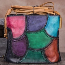 Genuine Leather Purses and Handbags Women Vintage Sholder Bag Crossbody Satchel