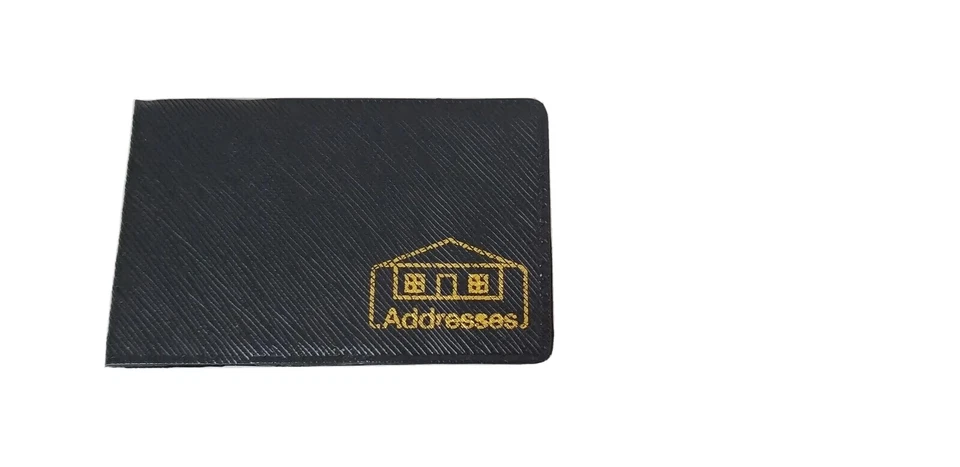 Black Mini Address Book Phone Number Contact Pocket Size Vintage Classic  - Image 3 of 4