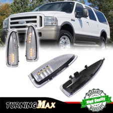 Clear Lens Amber LED Side Mirror Light Lamps For 03-07 Ford F250 F350 SuperDuty