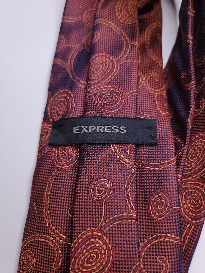 Corbata Formal Express Para Hombre 58"Lx3.5"W Borgoña Cuello Corbata  Foto 3 de 4