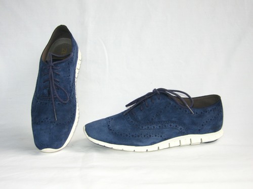 Cole Haan Zero Grand Blue Suede Leather 