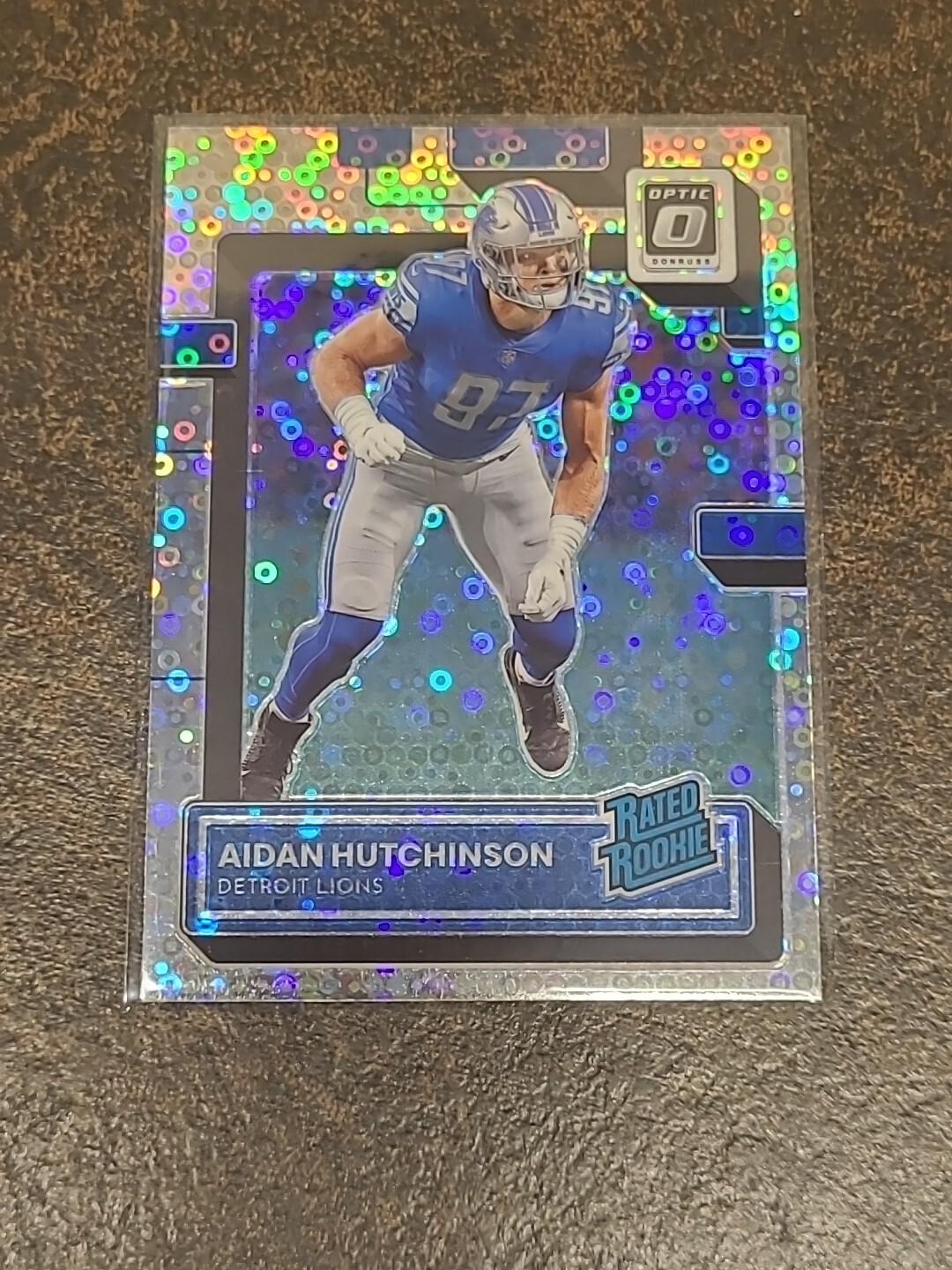 Aidan Hutchinson 2022 Donruss Optic Rated Rookie Silver Disco RC #213 Lions /125
