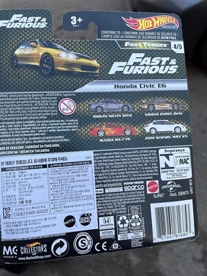 2019 Hot Wheels Fast and Furious HONDA CIVIC EG Fast Tuners Spoon