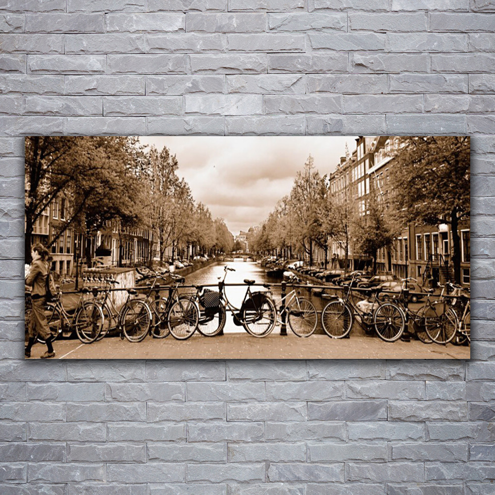 Tableau d'art en verre acrylique paysage de rivière déco premium